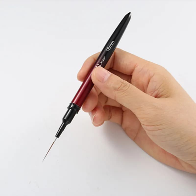 Set di 1/6 Pennelli per Nail Art da 6/9/12/15/18/25mm, Pennelli per Gel Unghie, Pennelli per Pittura Unghie, Pennelli per Disegno Nail Art