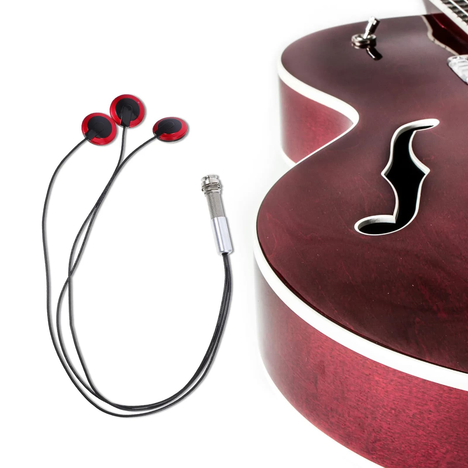High Sensitivity Guitar Pickup Kalimba Piezo Self Adhesive Transducer Enhance Audio Guitar Ukulele Banjo Performance
