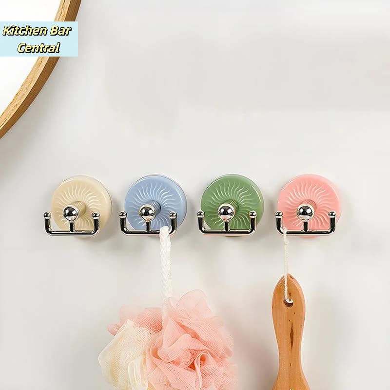 【Gancio a ventosa resistente senza foratura, appendiabiti da parete per bagno e cucina, organizer salvaspazio multiuso per vestiti e asciugamani】