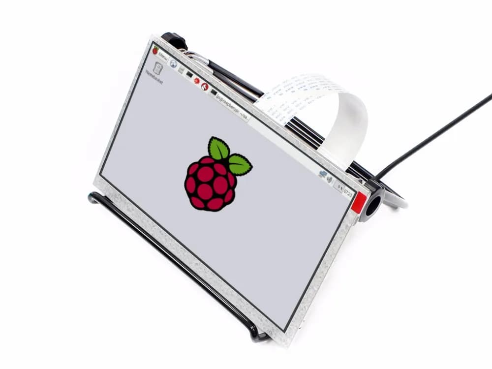 Waveshare 7inch 1024x600 IPS Display for Raspberry Pi DPI interface no Touch TFT LCD with RGB LCD HAT and LCD stand