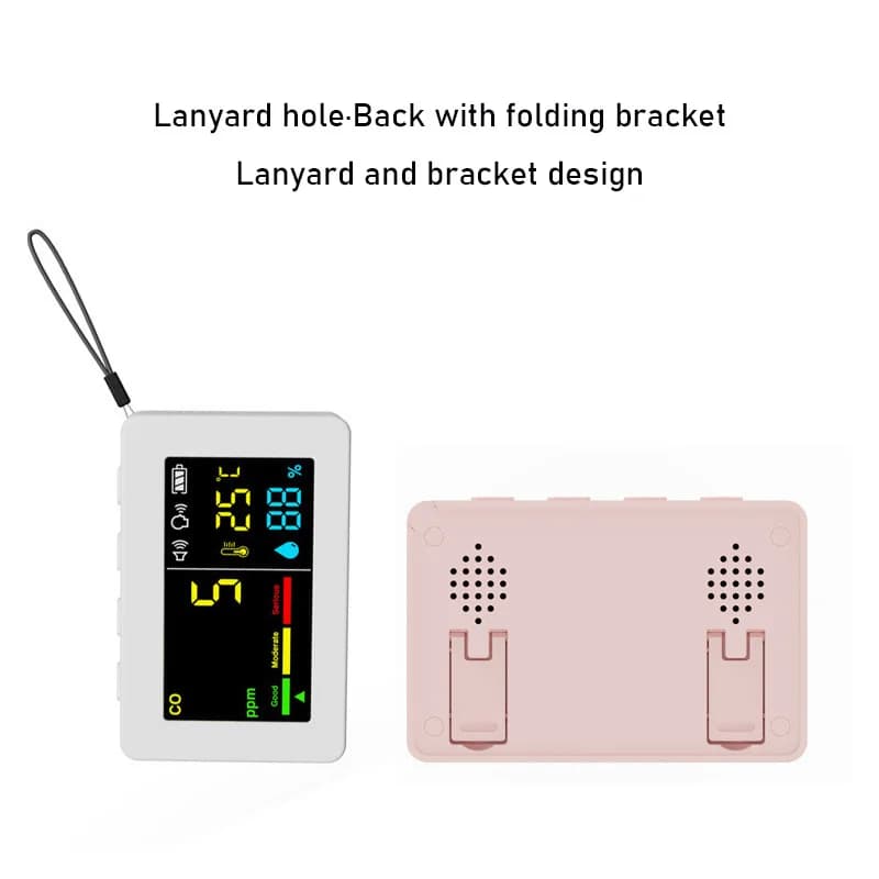 Electrochemical Carbon Monoxide Detector Portable Temperature and Humidity Sensor Air Quality Monitoring Instrument