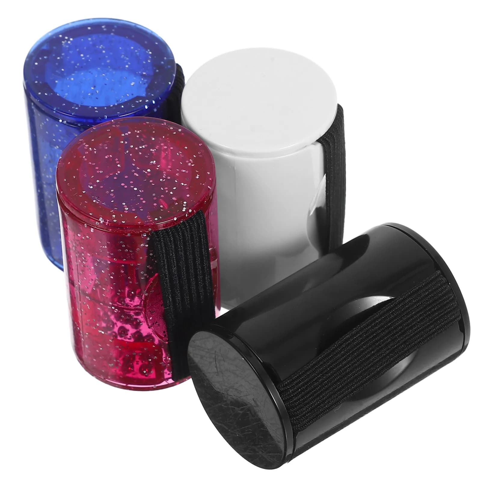 4Pcs Finger Shaker Musical Sand Shaker Instrument for Ukulele Guitar Mandolin Banjo Street Performance Jam Session Rhythm