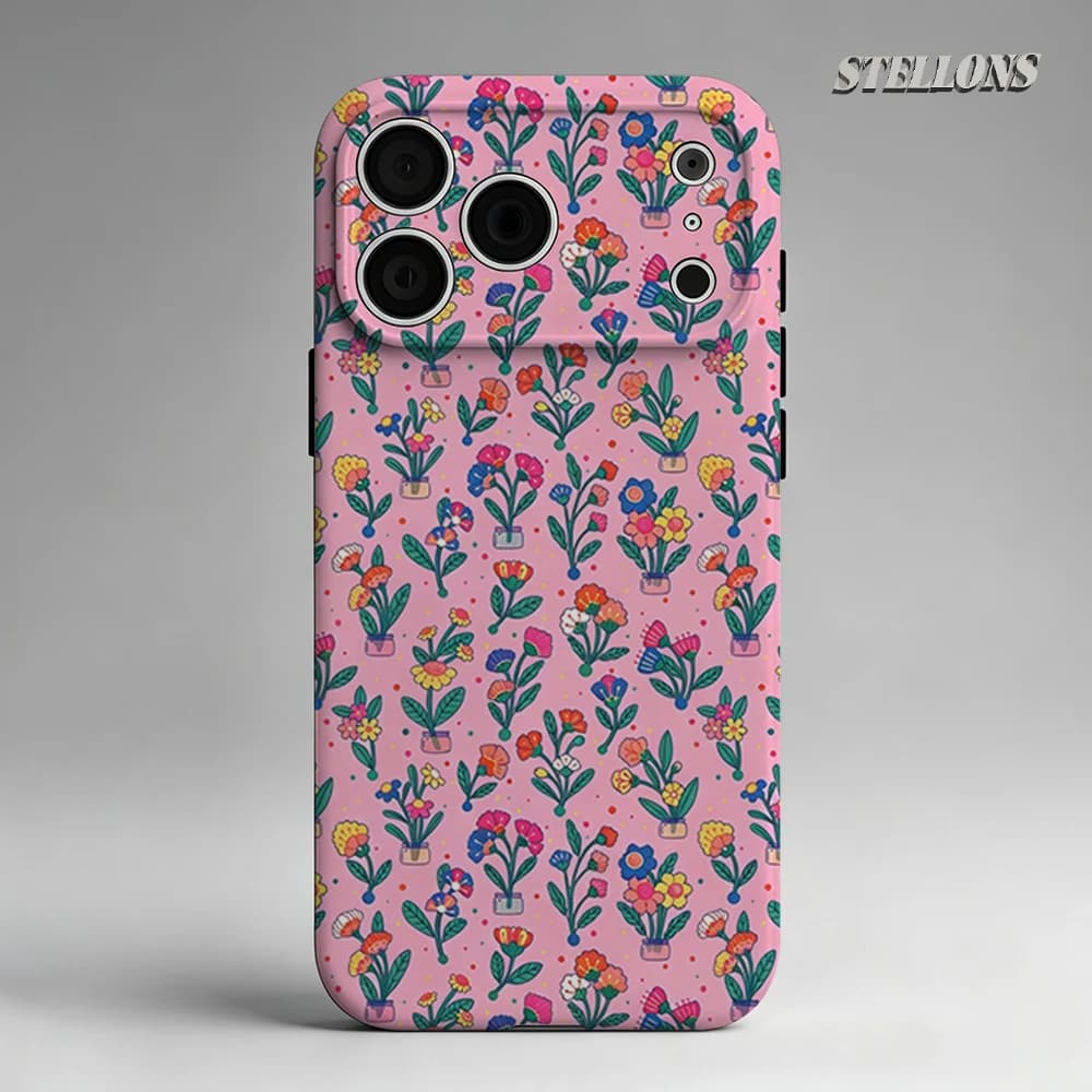 Colorful Floral Vase Phone Case For Magnetic Phone Case for IPhone 17 16 15 14 13 Pro Max Plus Single Double-layer tough Case