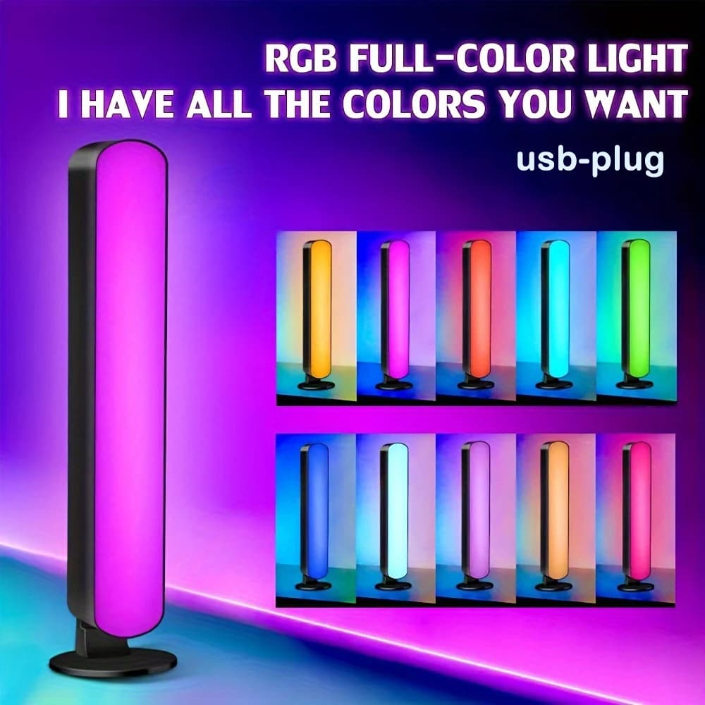 Intelligent LED table light bars 1/2pc with remote control 16 colors USB Plug Night light for gaming desk Office TV Background Gift