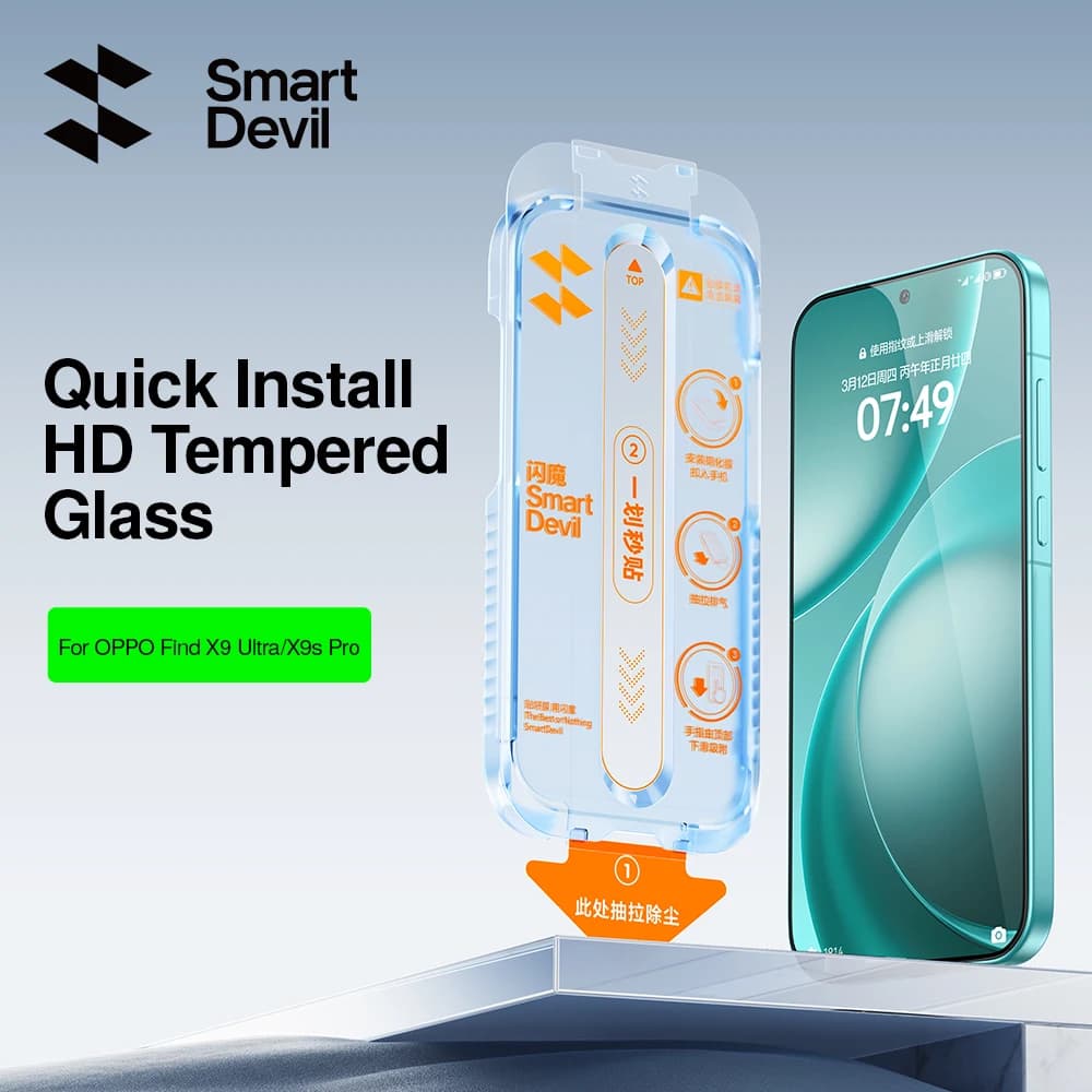 SmartDevil Dust-free Cabin Screen Protector for OPPO Find X9s Pro HD Tempered Glass Film for OPPO Find X9 Ultra X8 Anti-scratch