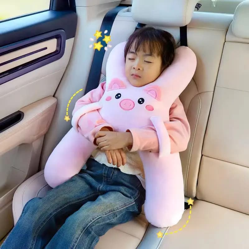 Cuscino per il Collo dei Bambini in Auto con Cintura di Sicurezza, Previene il Reclinarsi e Favorisce il Sonno Durante i Lunghi Viaggi