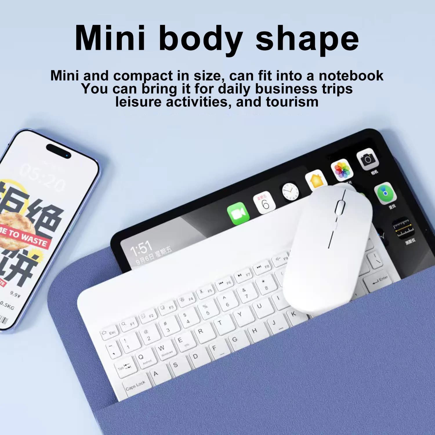 2025 New Bluetooth wireless keyboard mouse for Windows Android IOS tablet for iPad Mini Pro keyboard Multifunctional operation