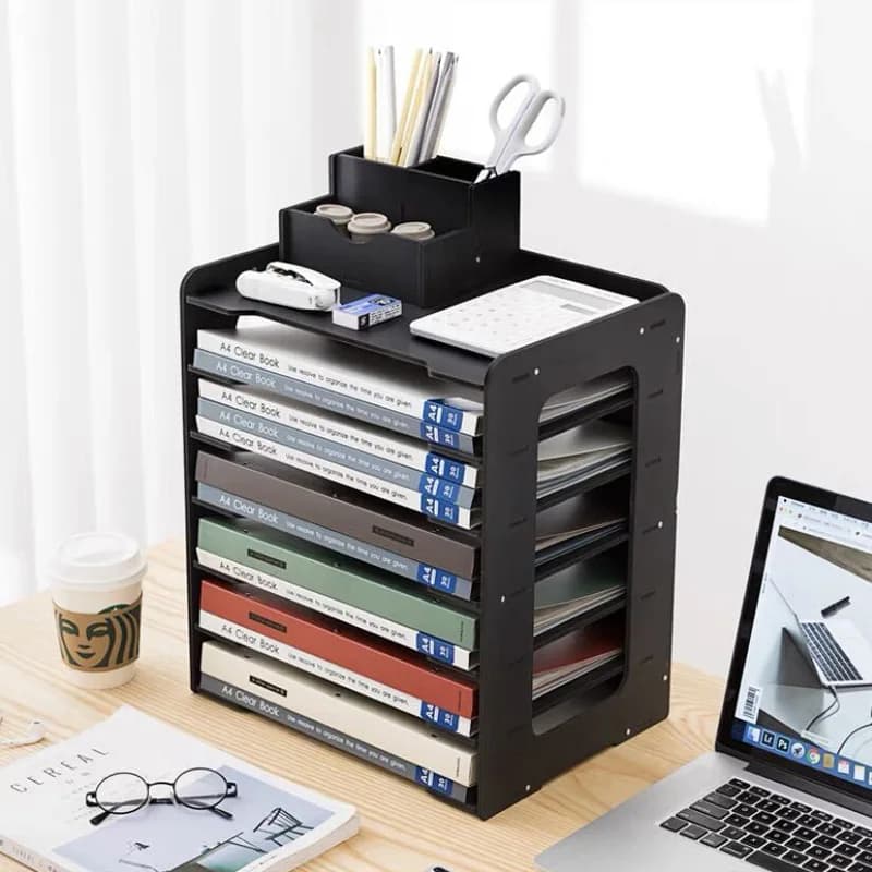 Simple Office Desktop File Shelf Shelf Desk Folder Storage Box File Frame Bookshelf