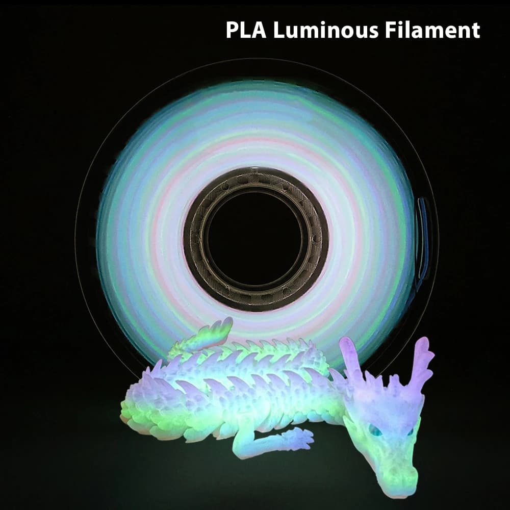 1.75mm 1Kg 3D Printer PLA Rainbow Glow In The Dark Printer Filament 3D Printing Sublimation Rainbow Material 500g 250g