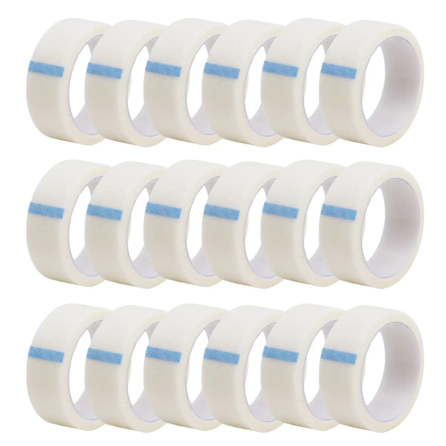 5/10/20/30/50PCS 9Mx1.25cm Breathable Eyelash Extension Paper Tape Roll Fabric Not Fabric Tape Wall decal For Fin Eyelash