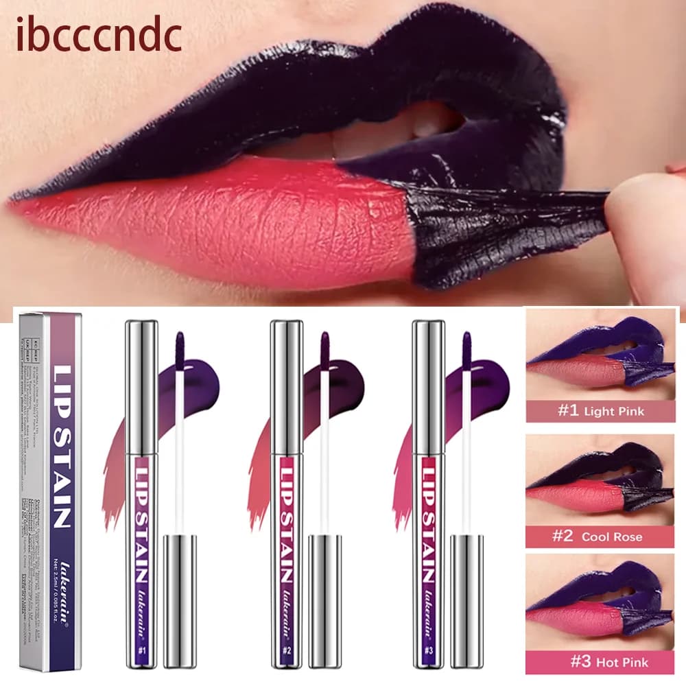 1/3 polishlabbra peel-off, blue-violet, matt, long-lasting, waterproof, moisturizing - the perfect gift, stage makeup for Halloween