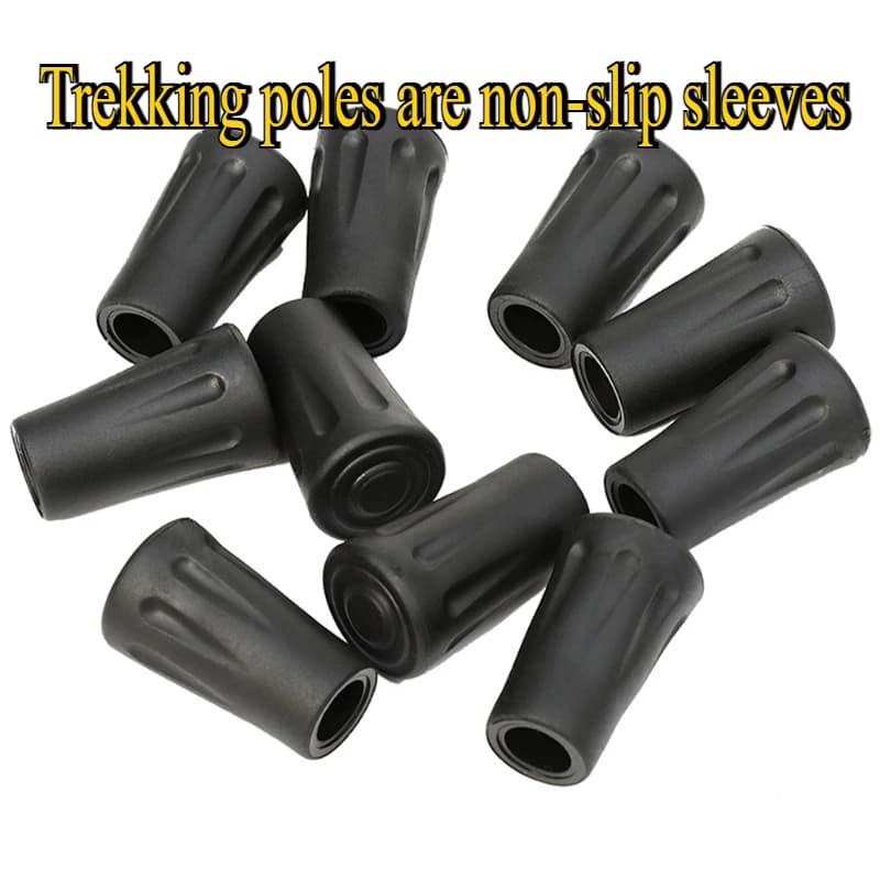 2 pieces of accessories for trekking poles, non-slip rubber sleeves, protective accessories for wear-resistant padding and shock absorbers