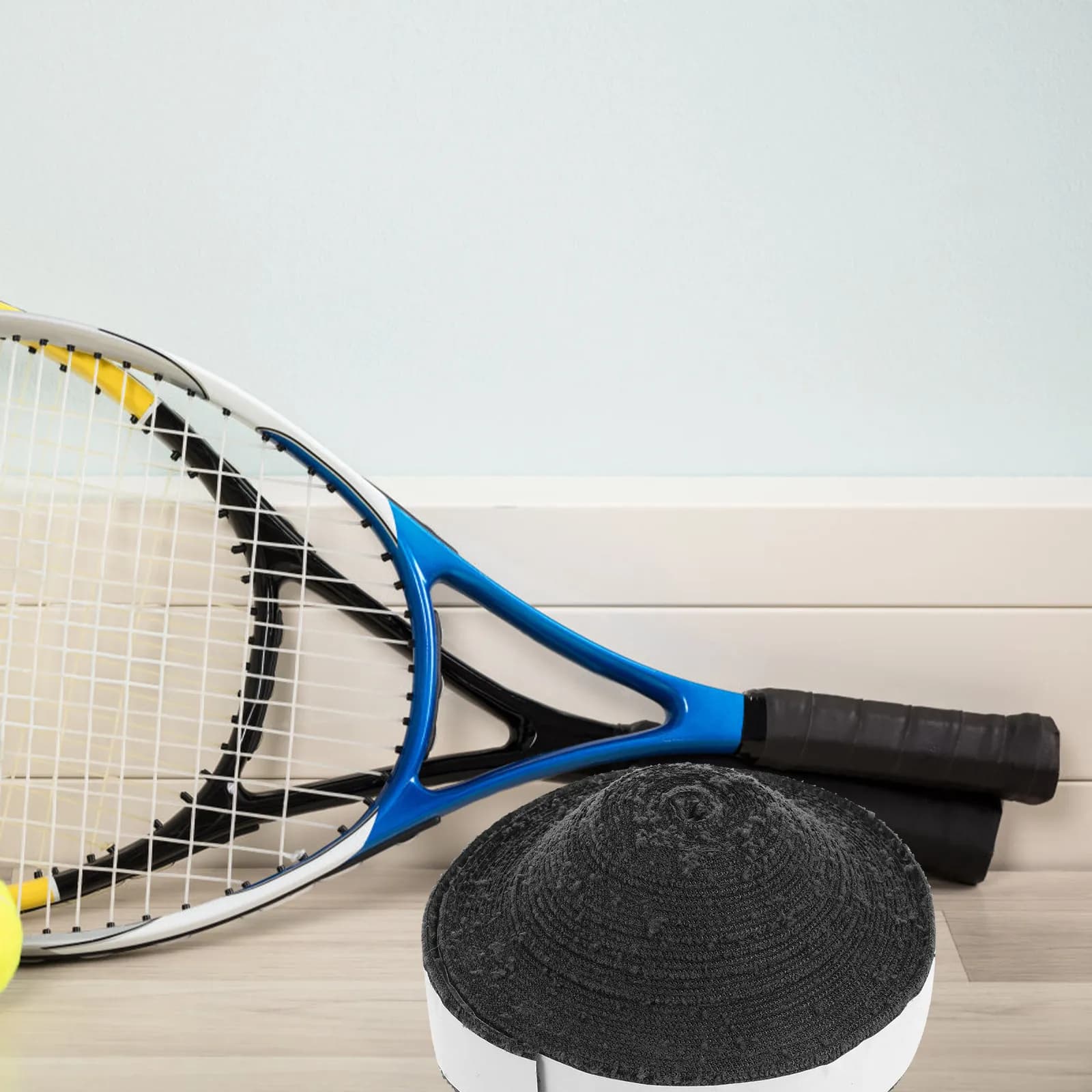 1 Rotolo di Nastro Antiscivolo per Racchette da Tennis, Assorbente di Sudore, Overgrip per Impugnature di Racchette da Badminton e Squash, Accessori Sportivi
