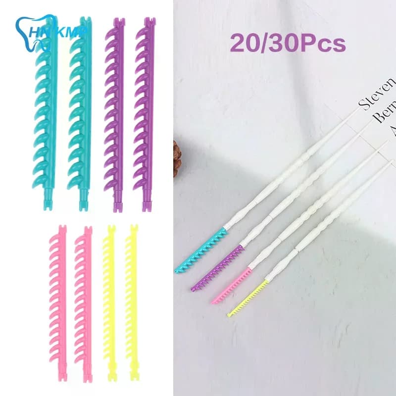20/30Pcs Hair Perm Rods Set 2.3/3.3/4/5mm Curlers with Clips Bangs Fluffy Hair Root Styling Tools Salon Quality Hair Rollers
