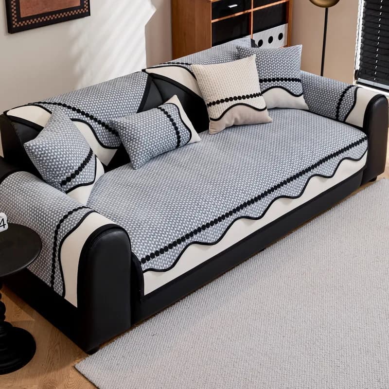 Universal Sofa Cover in Chenille Textures Non-Slip Couch Cover Towel Sofa Protective Mat for Living Room Decoration Sofa Cushion