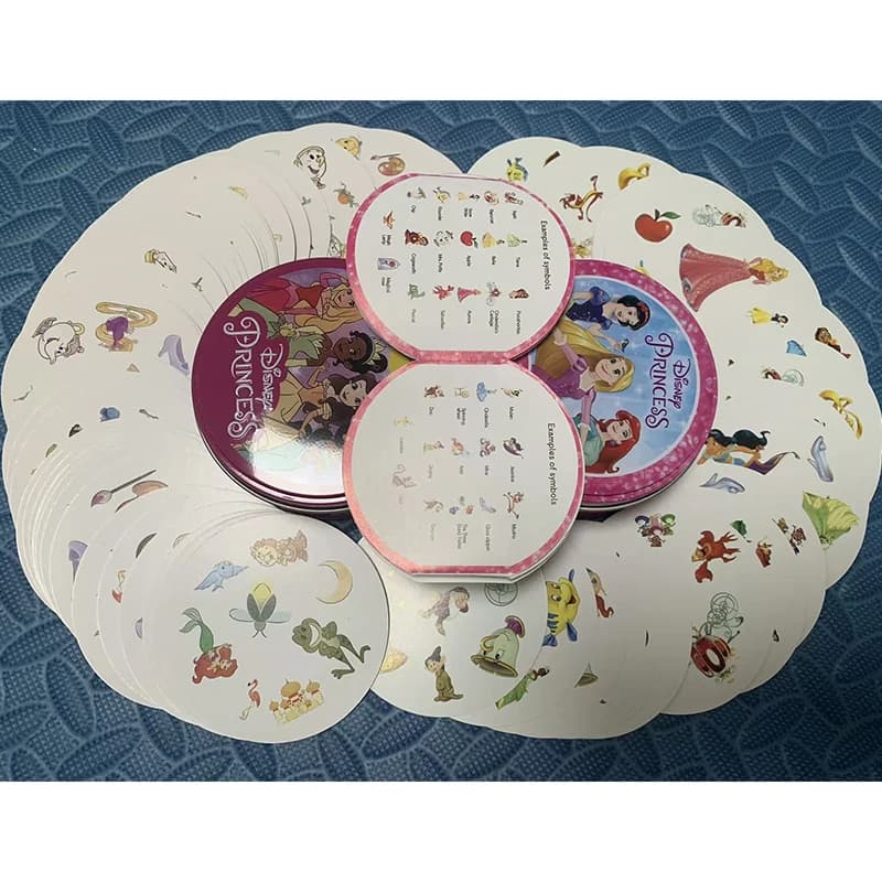 Gioco da Tavolo Disney Frozen, Giocattoli Principesse in Scatola di Metallo, Divertimento in Famiglia, per Feste, Vacanze, Campeggio, Sport, Regali di Natale e Halloween