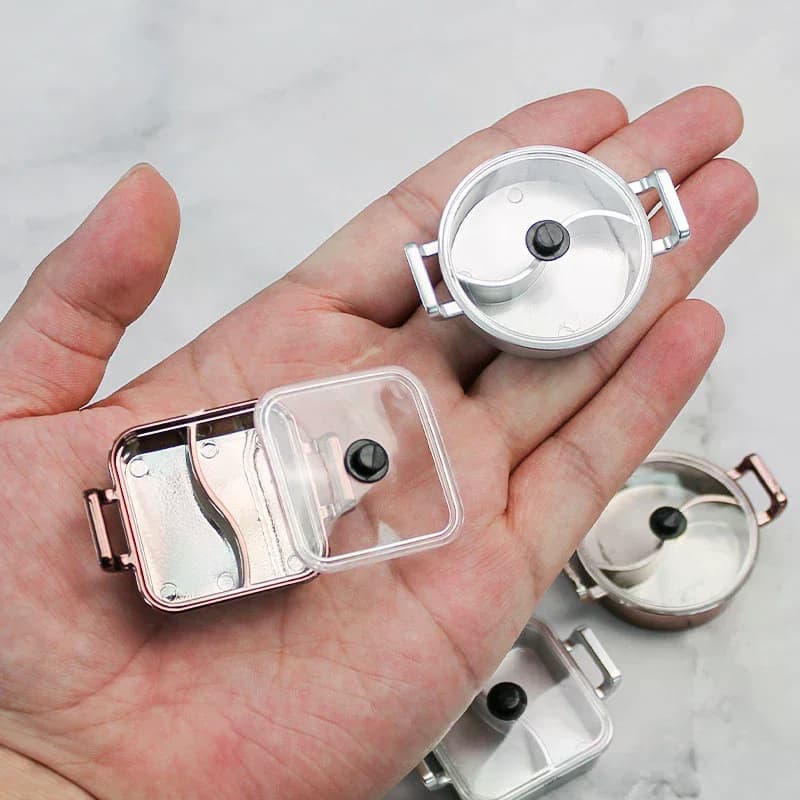 Miniatura di Pentola per Hot Pot, Piatto per Cena, Cucina Cinese, Accessori per Casa delle Bambole, Giocattoli e Mobili alla Moda