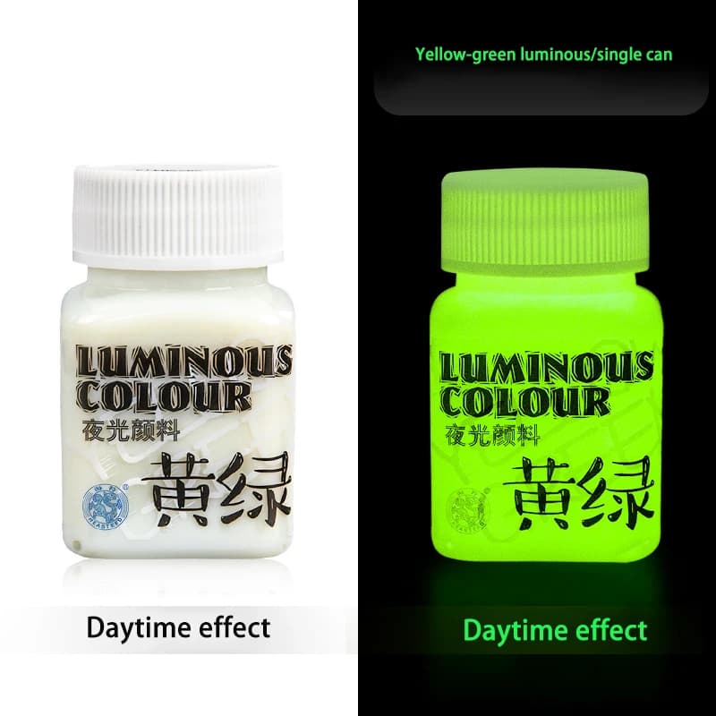 10 Colors 58ml Glow In The Dark Fluorescent Acrylic Paint Set Hand-Painted Graffiti DIY Luminous Pigment for DIY Art Painting