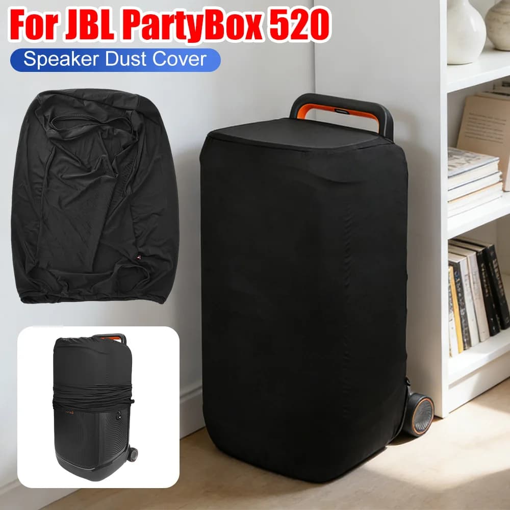 Custodia antipolvere per altoparlante JBL PartyBox 520, custodia protettiva morbida ed elasticizzata con fascia elastica