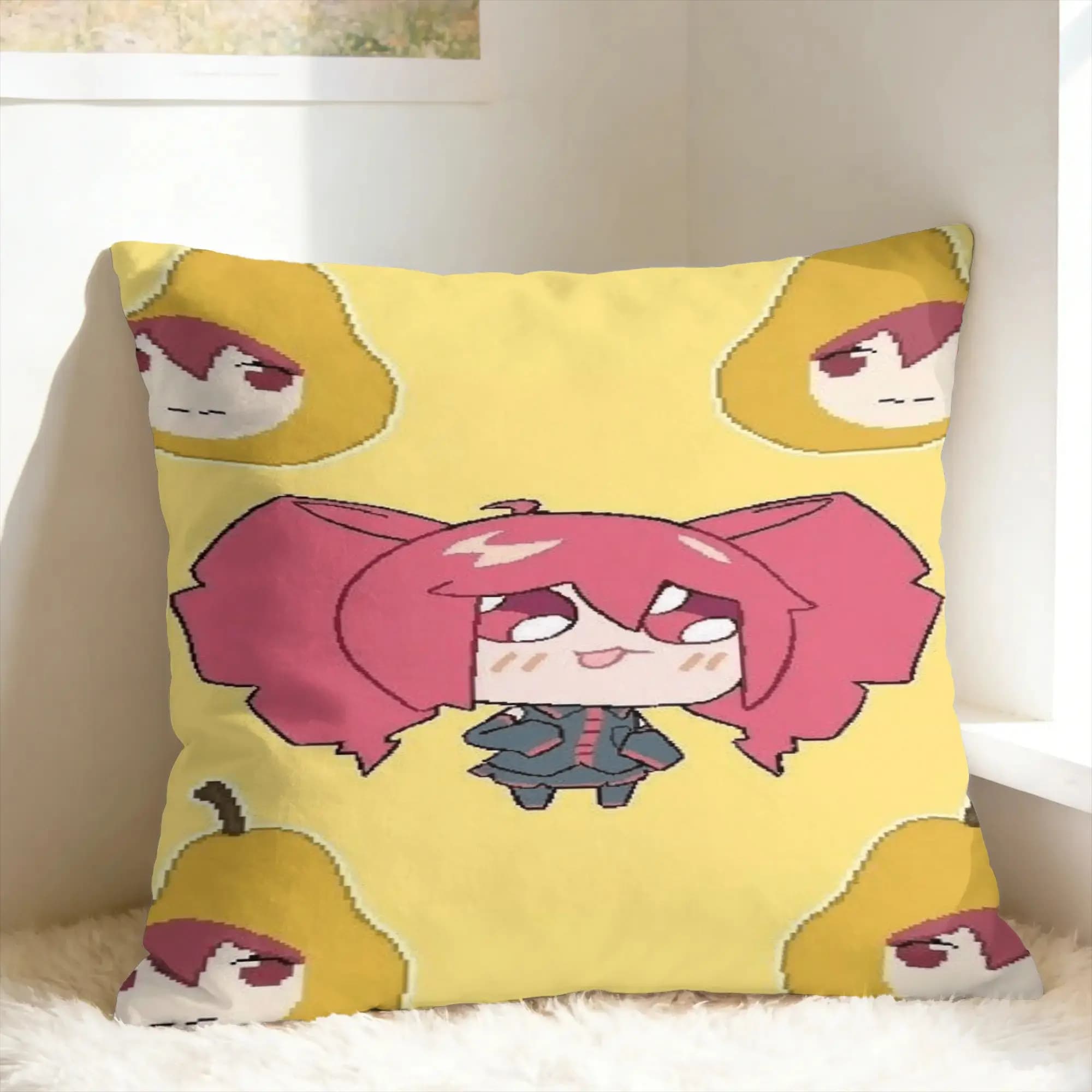 Pearto Kasane Teto Pillow Case Graphic Pillow Cover For Living Room Sofa Morden Pillowcases