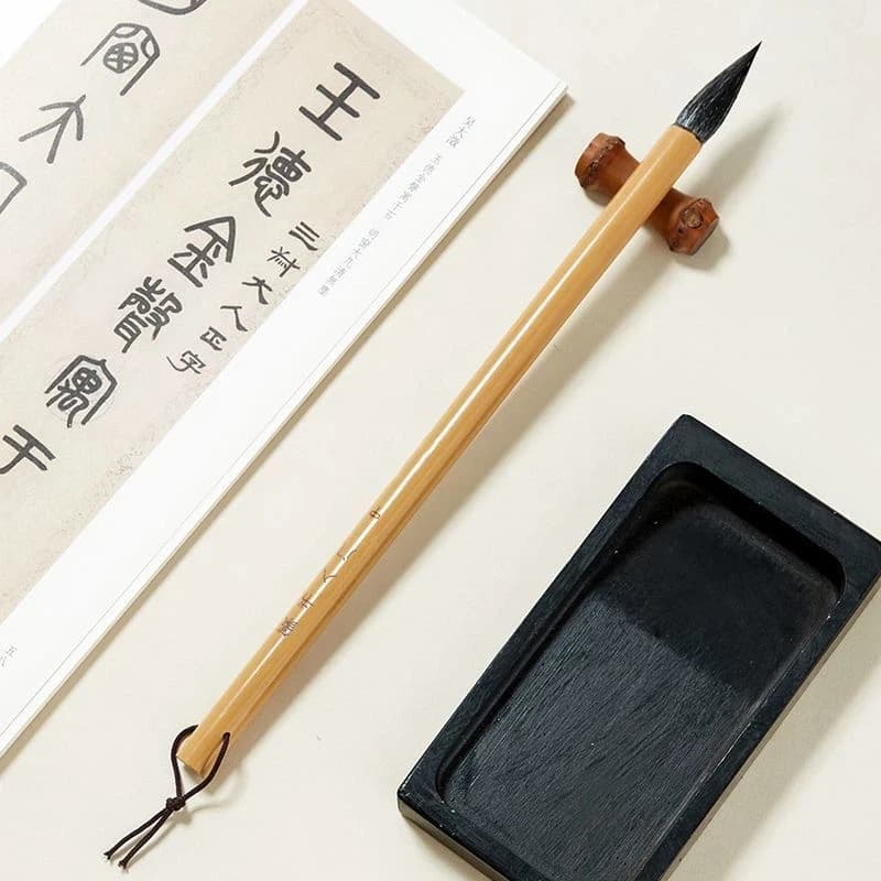 Seal Script Weasel Woolen Mixed Hair Calligraphy Brush Set Beginners Official Script Brush Pen Chinese Painting Landscape Brush