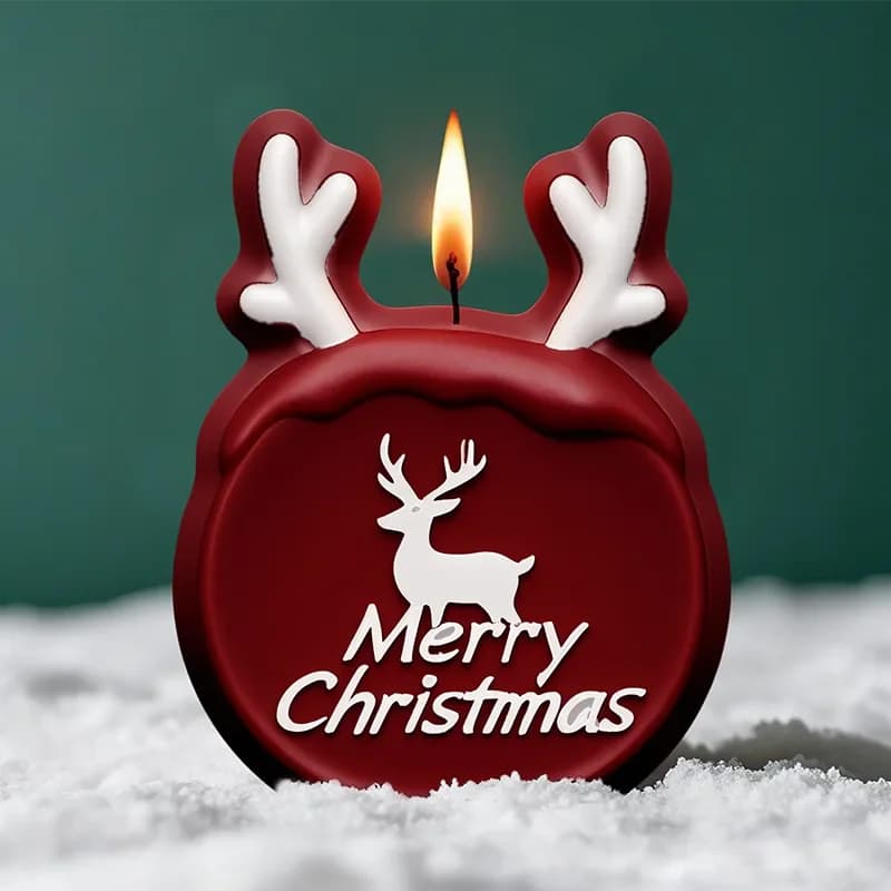 VERIDIAN 3d Elk Silicone Molds Christmas DIY Candle Diffuser Decoration Plaster Epoxy Resin Molds Candle Making Kit
