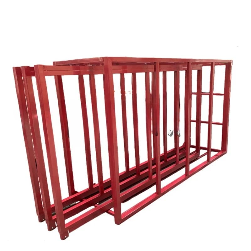 Exhibitor for flags, frame display, five compartment tool display, aluminium display