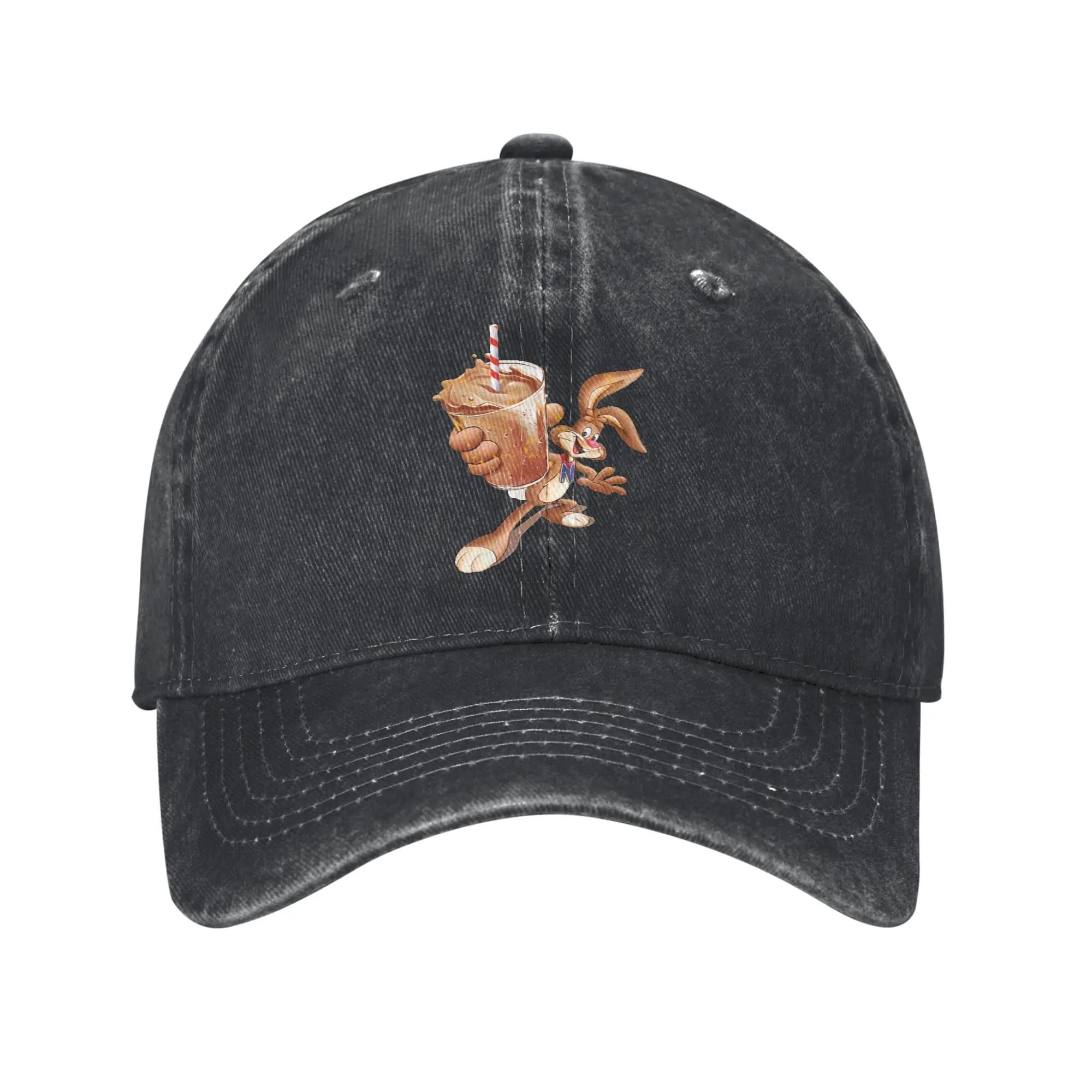 Cappellino da Baseball Lavato Nesquik Cioccolato al Latte (3) Cappelli Estivi Hip Hop Unisex per Adolescenti Stile Street per Escursionismo Pesca Protezione Solare