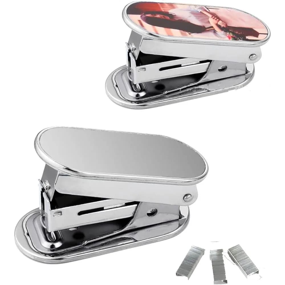 Sublimation Blank Metal Mini Stapler Small Office Staplers DIY Heat Transfer Print Mini Stapler Hand Held Tiny Portable Desk