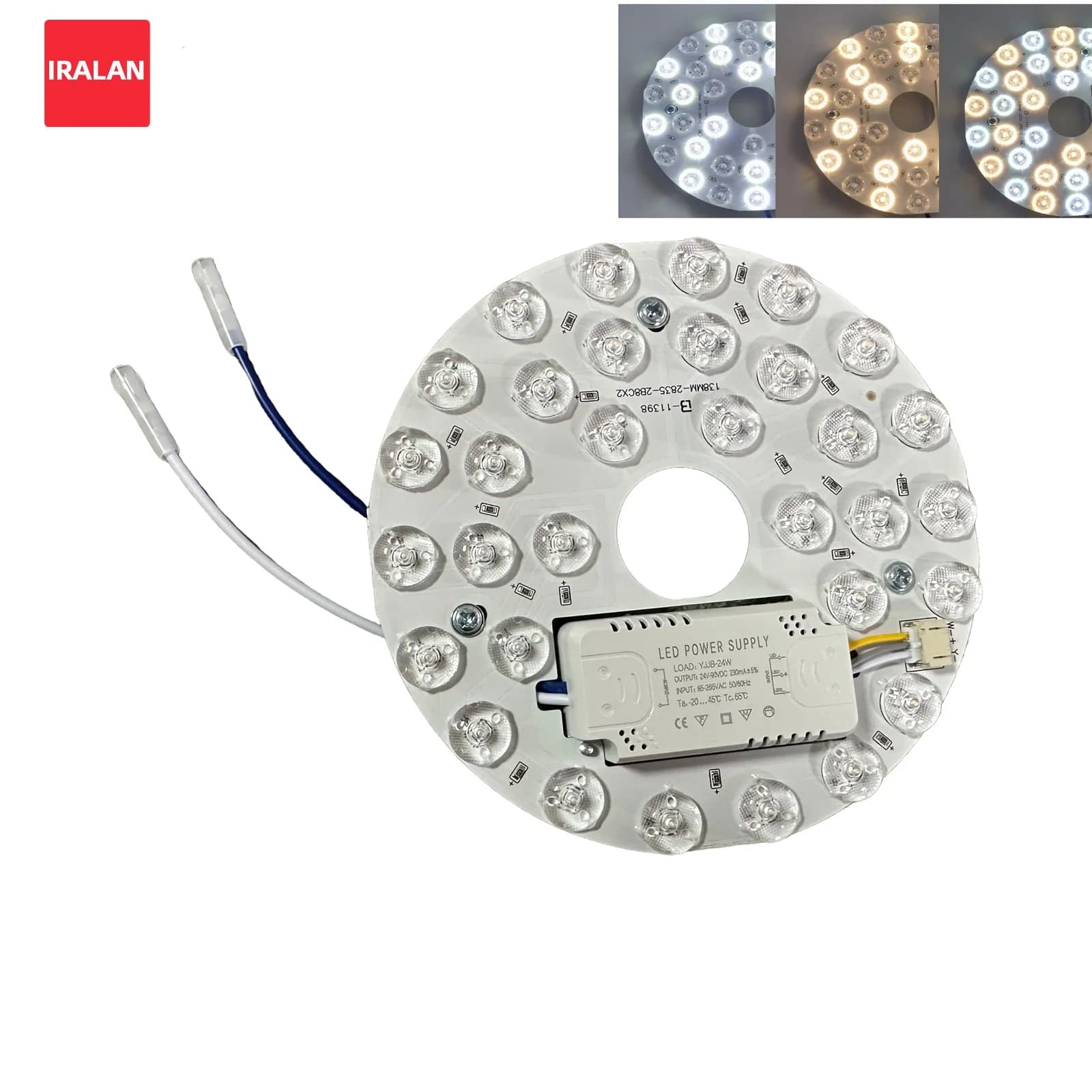 Pannello Luminoso a LED Circolare, Facile Installazione, Illuminazione Moderna AC 85-265V, Luci a Ventola o Plafoniere a Risparmio Energetico