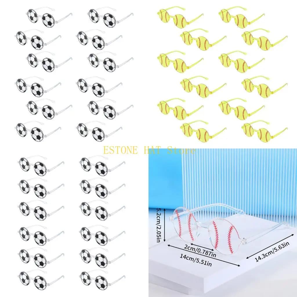 49MF Confezione da 12 occhiali sportivi Calcio Tennis Basket Calcio Occhiali da sole per regalo