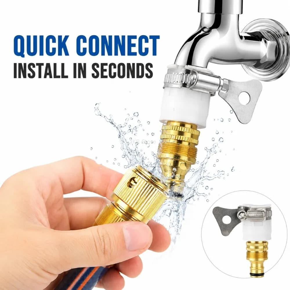 Connettore Universale per Rubinetto da Giardino 15-23mm, Accessorio Pratico per Irrigazione e Tubi dell'Acqua per Giardinaggio Esterno