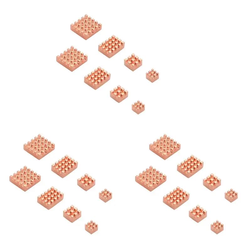 6Set Heat Sink Metal Copper Heatsink Passive Cooling Pad Heat Dissipation Radiator For Raspberry Pi 4 Model B