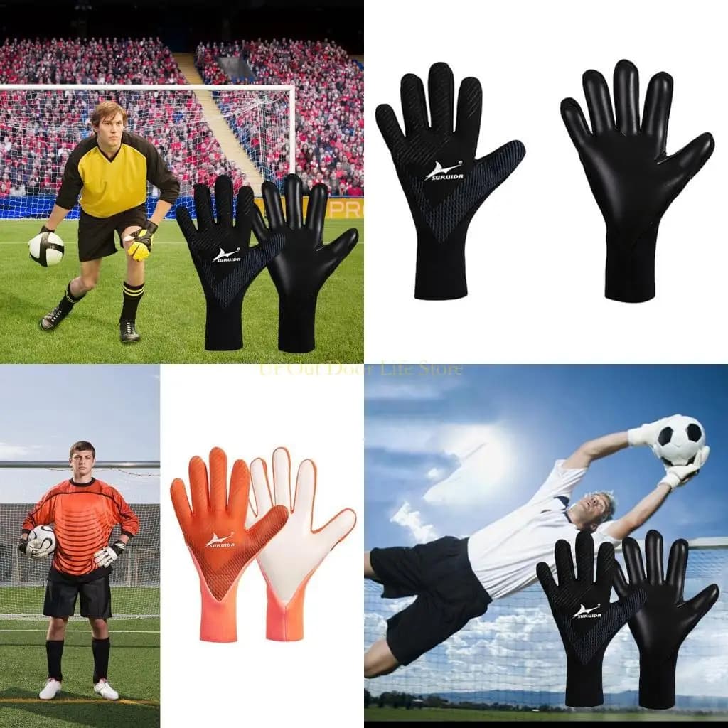 Guanti da portiere 77UF, guanti da calcio per portiere con presa forte Guanti da calcio con supporto per le Guanti da