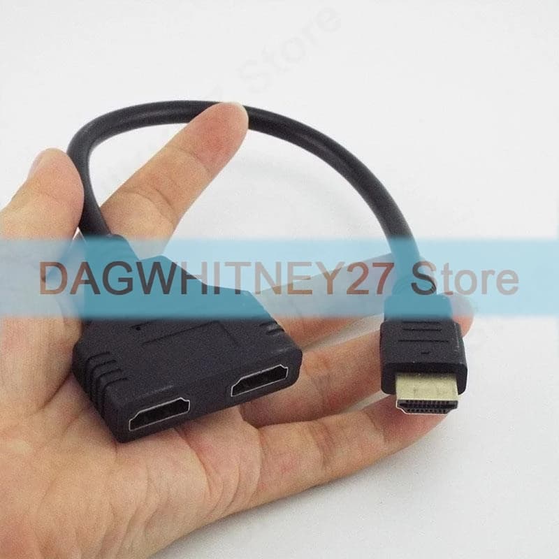 Connector Switcher 1.3 compatible HDMI HD 1 input 2 outputs male adaptor to 2 females for HDTV V
