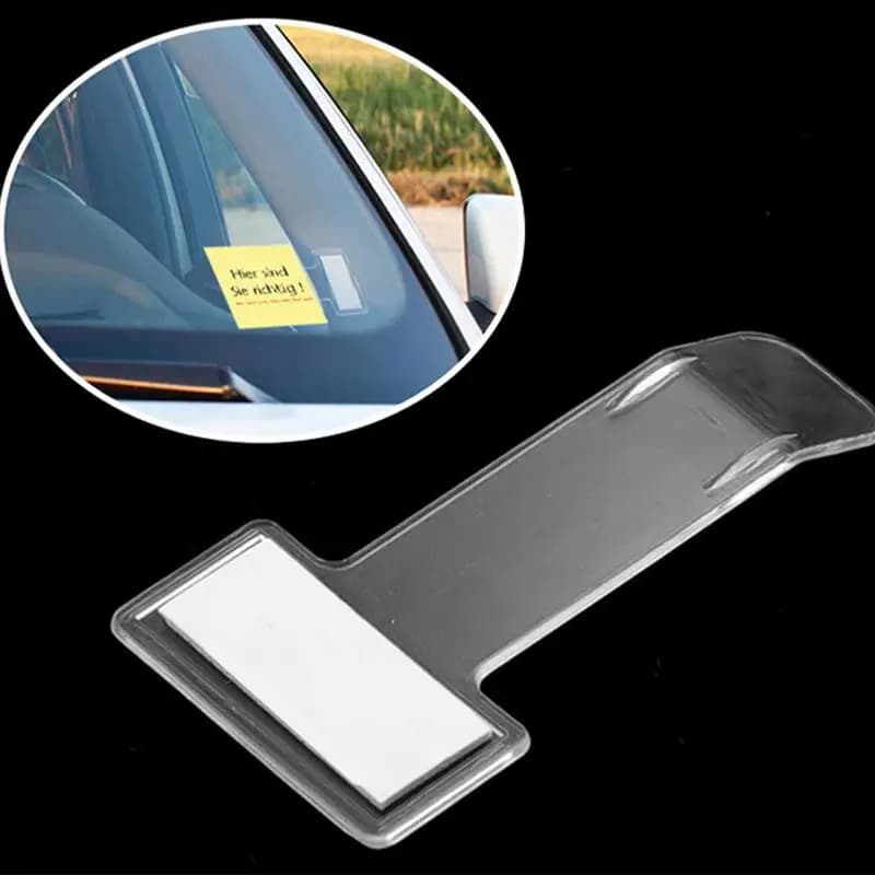 1PC trasparente clip di fissaggio per vetro per finestrino dell'auto clip per biglietto di parcheggio per auto clip di fissaggio per nota del tempo porta carte di fatture adesivo organizzatore