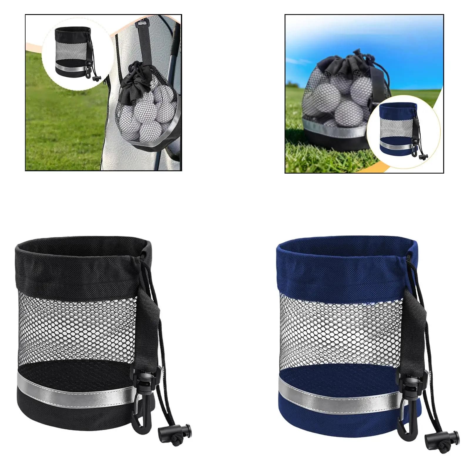 Borsa per Palline da Golf in Rete di Nylon, Accessori, Regali per Collezionisti, Organizer Contenitore per Palline da Golf