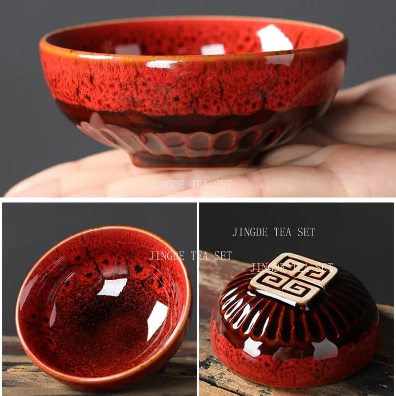 3pcs 50ml Kiln Made Tea Cups Utensils Master Cup Ceramic Tea Cup Small Capacity Tea Bowl Drinking Utensils Teaset Accessories