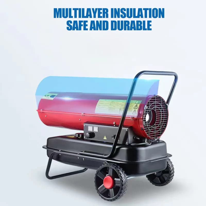 Riscaldatore ad olio per pistola di calore diesel industriale Hot30KW Riscaldatore ad aria forzata a cherosene mobile portatile per costruzioni interne ed esterne