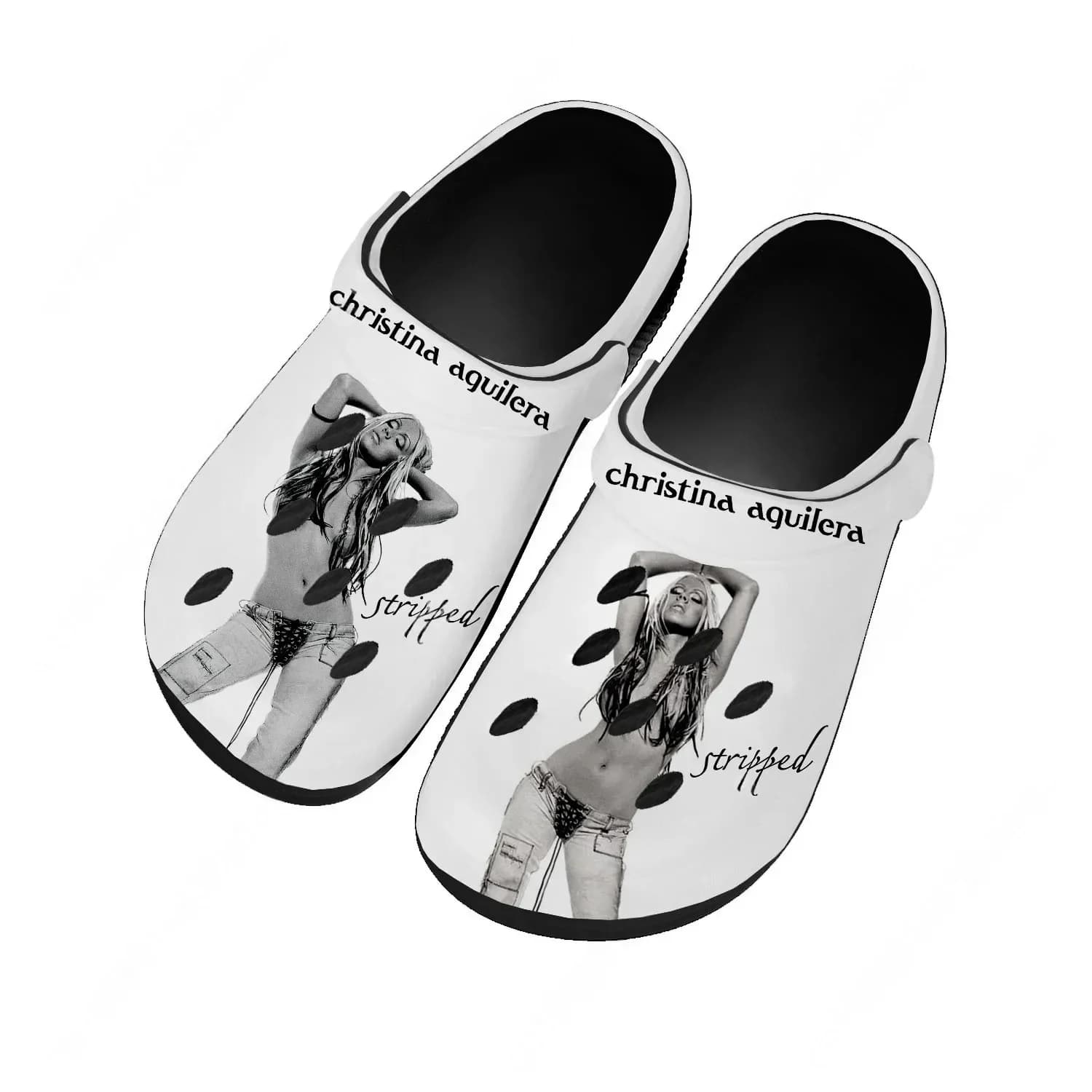 Sandali Personalizzati Christina Aguilera per Donna e Ragazza, Scarpe da Acqua alla Moda, Ciabatte da Giardino Traspiranti e Comode