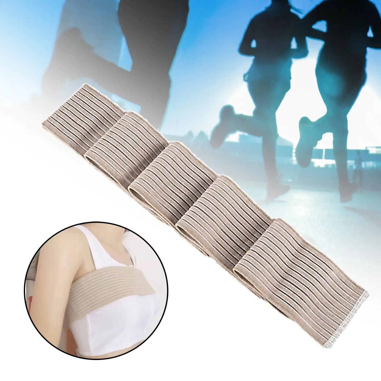 Fascia di Compressione per Seno Femminile, Cinturino Stabilizzatore per Fitness e Yoga