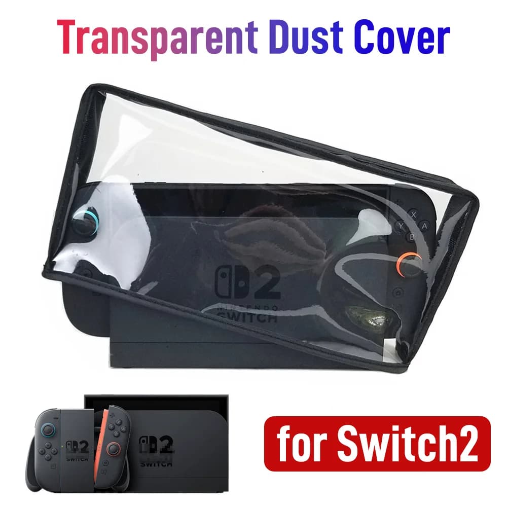 Custodia trasparente impermeabile antigraffio antipolvere per dock Switch2, copertura antipolvere trasparente in TPU per accessori Switch 2