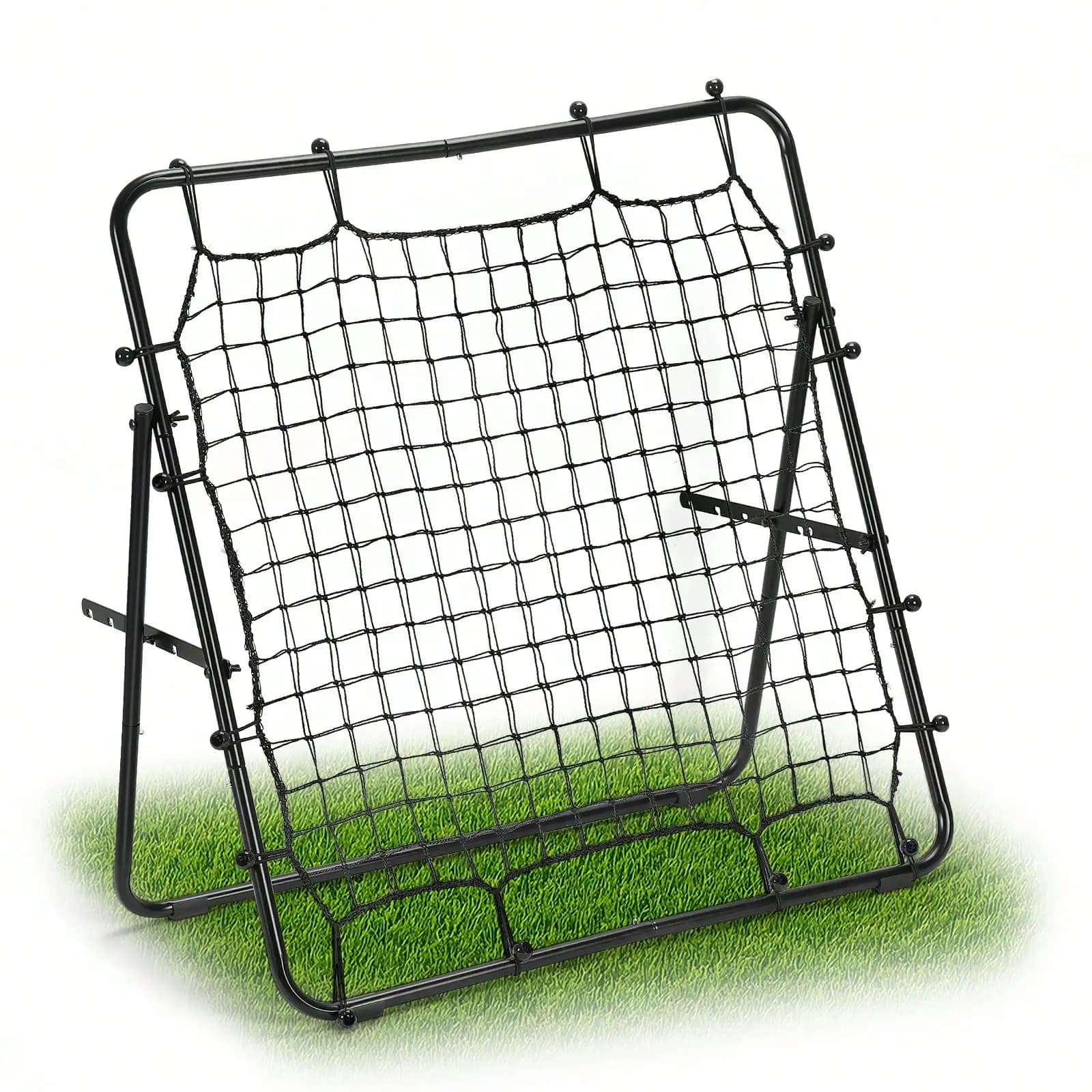Rete Rimbalzante per Pallavolo e Baseball con Telaio in Metallo, Rete in PE ad Alta Tensione, Allenatore di Rimbalzo Regolabile, Uso Multisport per Calcio, Pallavolo, Softball, Attrezzatura Sportiva Durevole per Allenamento e Pratica