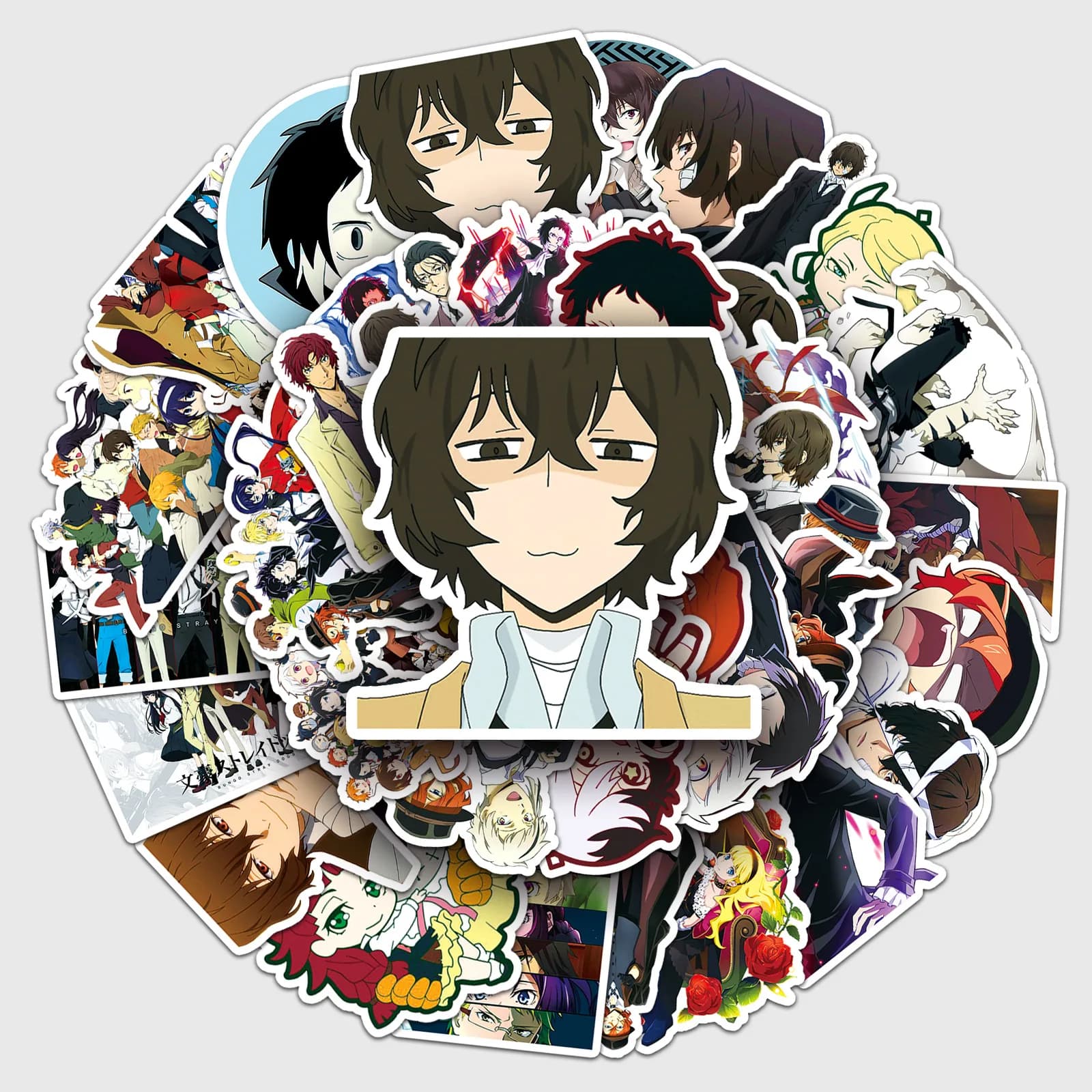 10/50 Pezzi Adesivi Anime Bungo Stray Dogs, Graffiti Cartoon Cool Impermeabili, Decalcomanie per Custodie Telefoni, Tazze, Biciclette, Chitarre