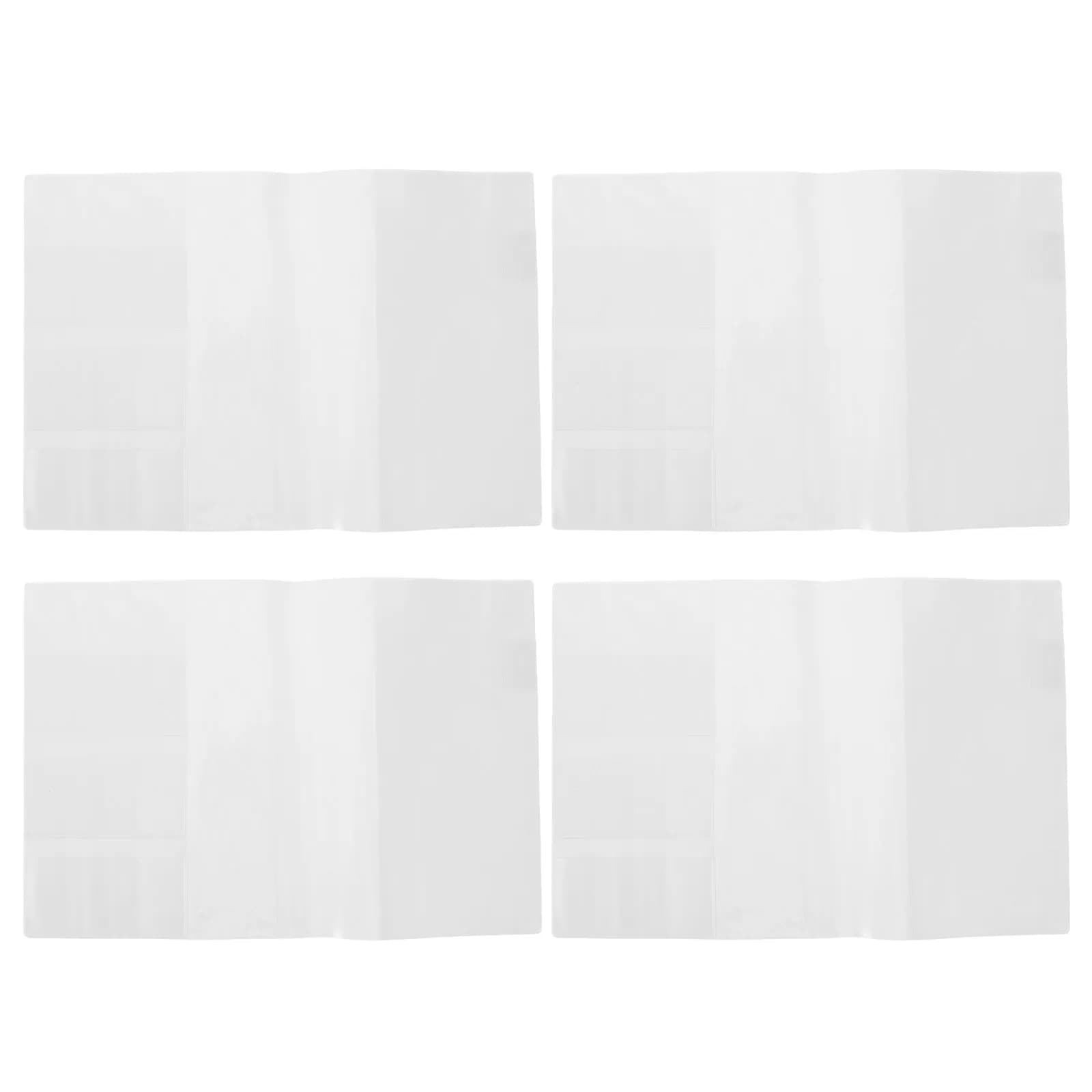 4 copertine trasparenti per libri, formato A5, in PVC, impermeabili, riutilizzabili, per quaderni, diari, scuola, ufficio, studio