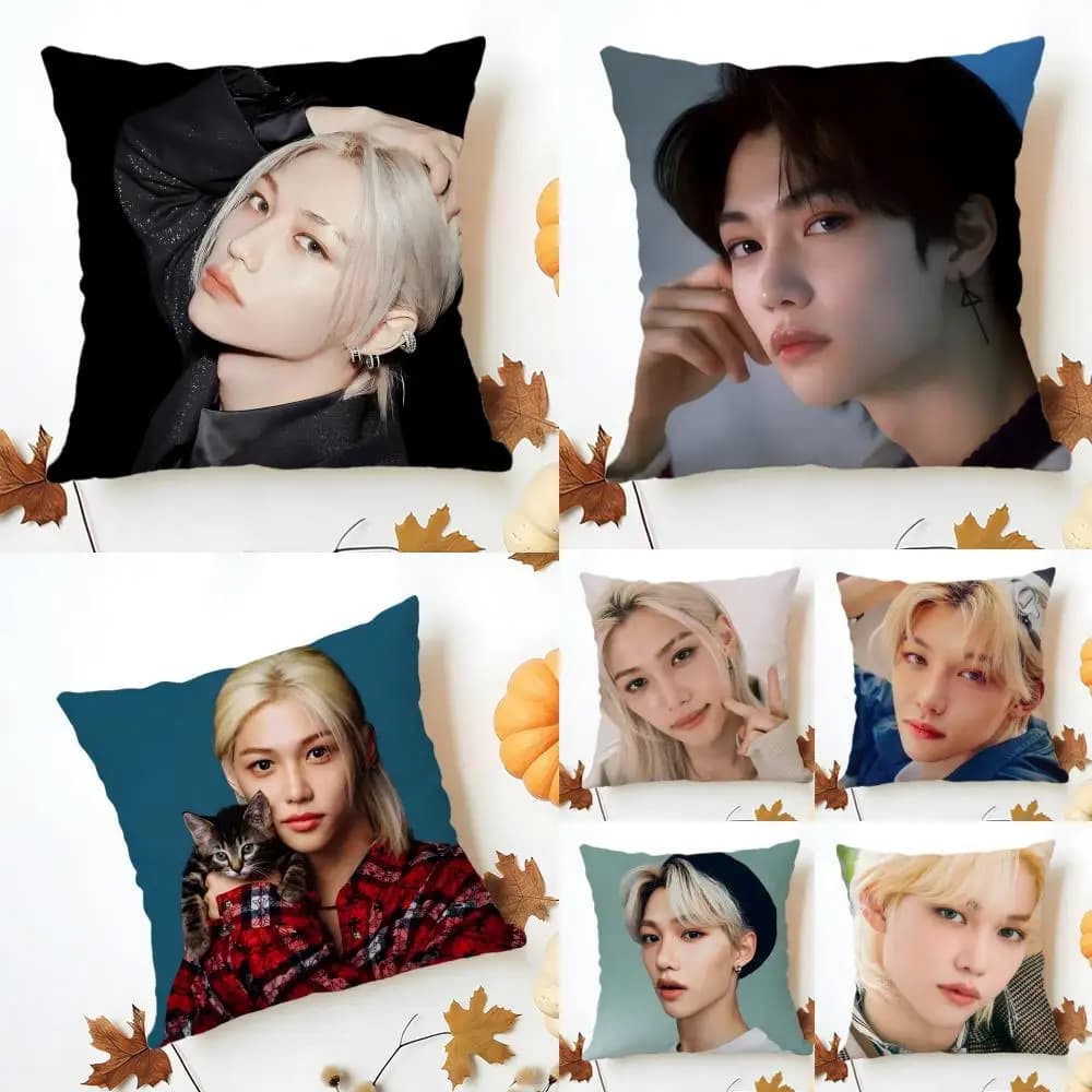 Charismatic Stylish Charming L-Lee F-FelixS Cushion Cover Washable Linen Pillowcase Soft for Sofa Bed Cozy Home Room Decor