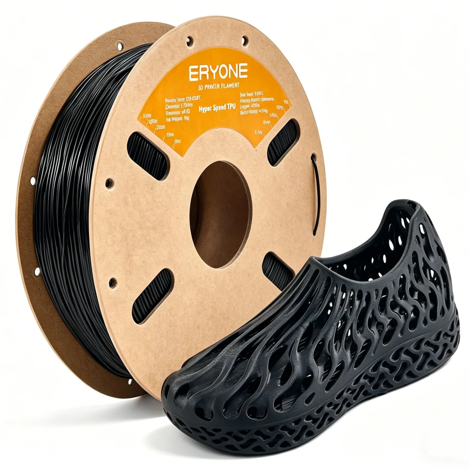 Filamento per stampante 3D ERYONE 1KG TPU & HS-TPU 95A 1,75 mm, stampa rapida, filamento flessibile, resistente all'usura, diversi colori