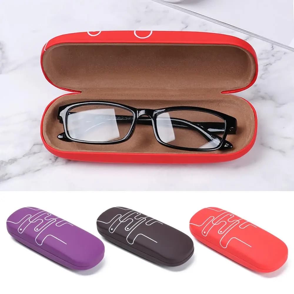 1 pz 2019 New Fashion uomo donna bambini occhiali da vista in pelle protezione rigida custodia per occhiali da lettura custodia per occhiali da sole portatile