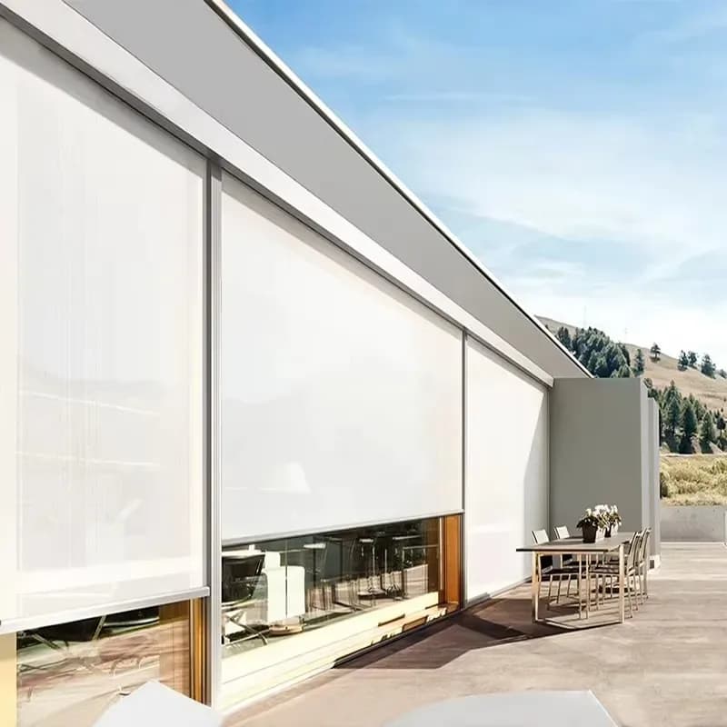 Customized Remote Control Electric Curtains Blackout Windproof Roller Blinds Motorized Shade for Home Office Window Treatment202