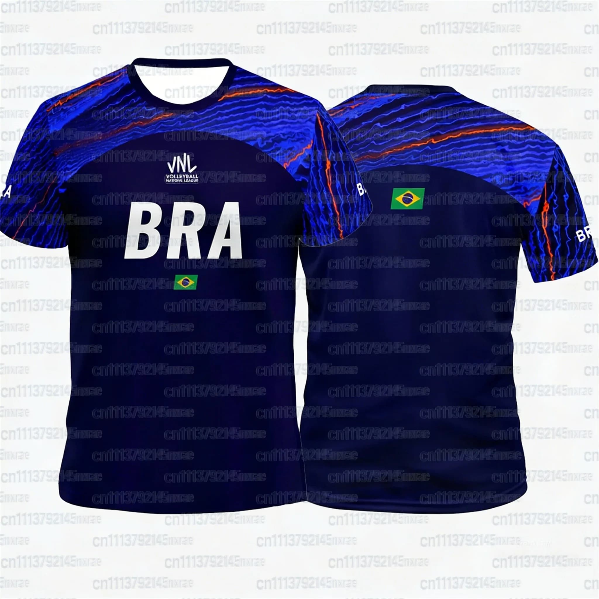 Brazil National Volleyball Team T-shirt 2026 VNL Memorial Short-sleeve Sports Tops FamilyMatching
